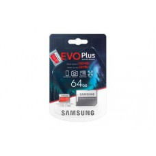 Samsung Micro SDXC 64GB EVO Plus /w Adapter UHS-1 SDR104, Class 10, Grade 1 (U1), Up to 100MB/s read, 20MB/s Write, 10 Years Limited Warranty
