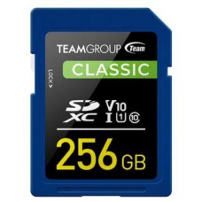 Team Classic SD Memory Card - 256GB - UHS (Ultra) Speed Class 1(U1), Supports Video Speed Class 10(V10).