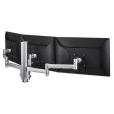 Atdec AWM Triple monitor arm solution - 710mm & 130mm articulating arms - 400mm post - Grommet Clamp - white