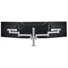 Atdec AWMS-3-137S4 Silver F-Clamp - Triple monitor arms on 400mm post with sliders