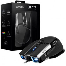 EVGA X17 Gaming Mouse, Wired, Black, Customizable, 16,000 DPI, 5 Profiles, 10 Buttons, Ergonomic 903-W1-17BK-K3