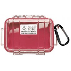 Pelican 1010 Micro Case - Clear with Red