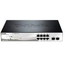 D-Link 10-Port Gigabit Smart Managed PoE Switch with 8 PoE RJ45 and 2 SFP Ports