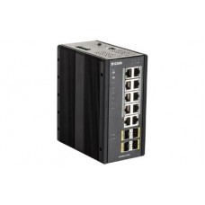 D-Link 14-Port Gigabit Industrial Managed PoE Switch with 10 1000BASE-T (8 PoE+) ports and 4 SFP ports