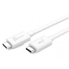 J5create JUCX01 USB-C 3.1 to USB-C 70cm Coaxial cable (Speeds up to 10 Gbps SuperSpeed+ & 20V/5A (100W) power delivery)