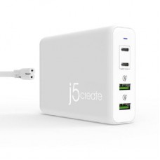 J5create JUP44100 100W PD USB-C Super Charger (2xUSB-C & 2xUSB-A) - USB-C Notebook power supply or charge Smartphones, Tablets