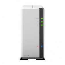 Synology DiskStation DS120j 1-Bay 3.5" Diskless 1xGbE NAS (Tower) (SOHO), Marvell 800MHz, 2xUSB2 - 2 Years Warranty - Comes with 2 Camera Licenses.