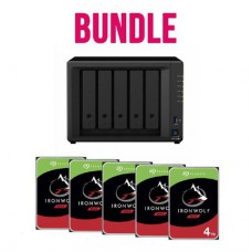 Synology Bundle - DS1520+ x 1 NAS +  Seagate Ironwolf 4TB HDDs x 5